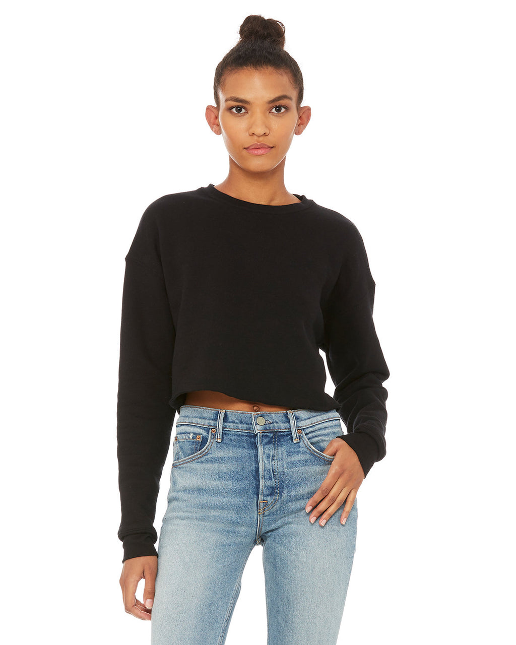 B7503-Bella+Canvas Ladies' Cropped Fleece Crew