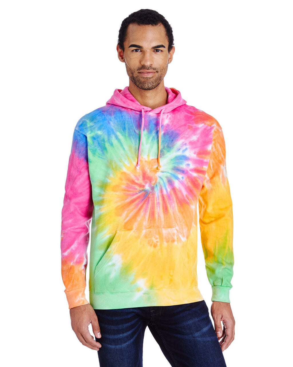 CD877- Tie-Dye Adult Pullover Hooded Sweatshirt